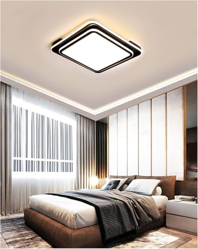 Plafonniers LED carrés et rectangulaires à intensité variable avec télécommande - 4