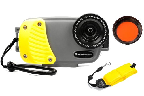 iPhone 5 PRO Underwater Waterproof Housing Case & Red Filter & Buoyancy Strap Package by Watershot