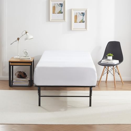 Image of Nestl Foldable Twin XL Bed Frame, Platform Bed, Steel, Easy Tool Free Assembly, 14 Inches High, Twin XL, Black