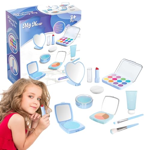 Juego de maquillaje para juegos de simulación para niños y kit cosmético portátil de niñas