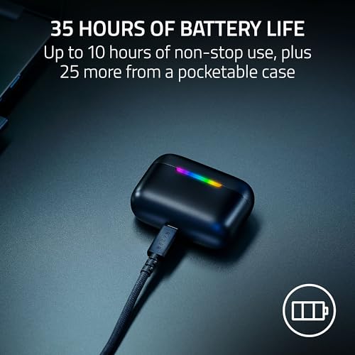 Image of Razer Hammerhead V3 X HyperSpeed Wireless Multi‑Platform Gaming Earbuds - 2.4 GHz & Bluetooth 5.3, Up to 35 Hr Battery, THX Spatial Audio, for Smartphones, PC, Laptop, Tablet, PS5, Steam Deck - Black