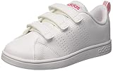 Suela de goma cosida. adidas Vs Advantage Clean CMF, Zapatillas de Deporte para Mujer, Blanco (Ftwbla/Ftwbla/Supros), 35 EU
