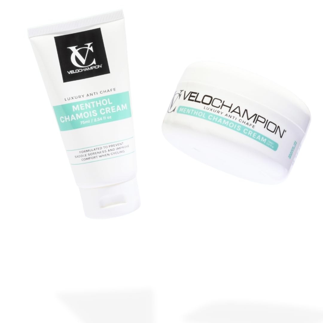 VeloChampion Crema Mentolata Anti-Sfregamento Per Fondello – Set Formato Viaggio 75 ml + Barattolo 150 ml