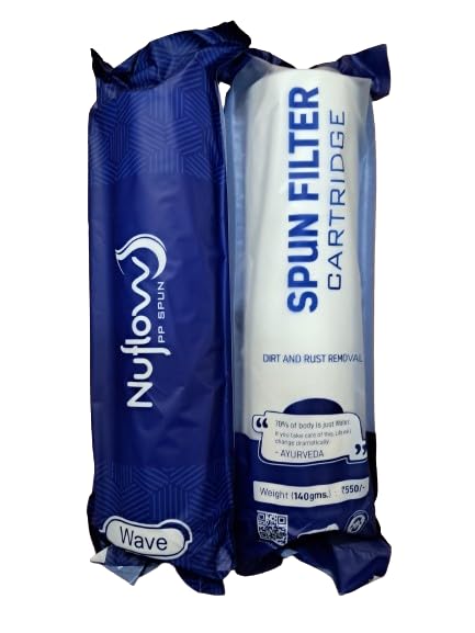Image of Nuflow Premium Heavy Quality PP Spun Filter, Higher Shelf Life Water Filter Cartridge PRE Filter for Water Purifier (10 INCH,5MICRON Pack of 5)