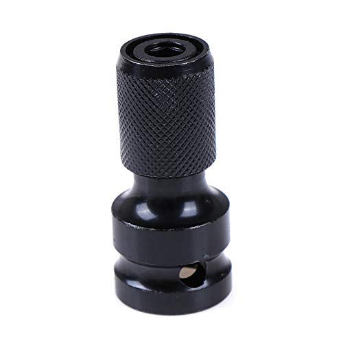 Drill Set bit 1x 1/2 Inch Square to 1/4 Inch Hex Socket Adapter Female Drill Chuck Converter Drill Collet Adapter