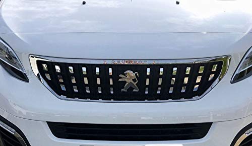 Autocollants Covering SUPER CHROME pour calandre Peugeot Expert 2016 2017 2018 2019 2020 2021 2022 2023 Haute Résistance + 2 Stickers MXSPIRIT offert -...