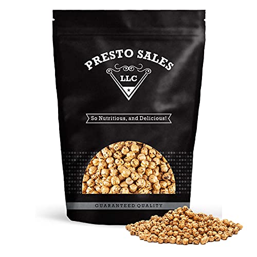 Chickpeas, Yellow Double Roasted Unsalted, No Salt And No Oil Added, Tasty Snack, Plant-Based Protein, Garbanzo Beans, All Ages, Packed In A Resealable Pouch Bag Of 5 Lbs. (80 Oz.) By Presto Sales Llc