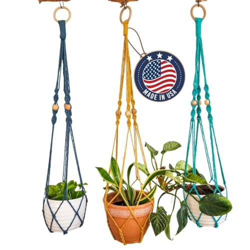 Handmade By Uruba Macrame Plant Hanger Indoor Macrame - 3ft