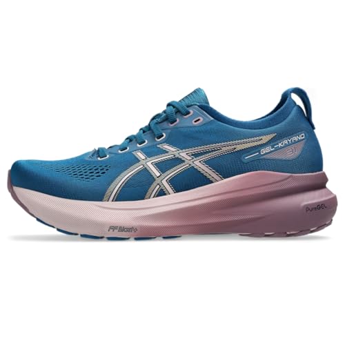 ASICS Women's Gel-Kayano 31 Running Shoes, 10, Rich Navy/Watershed Rose