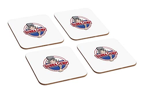 Forrest Gump Bubba Gump Shrimp 4 Piece Wooden Coaster Set