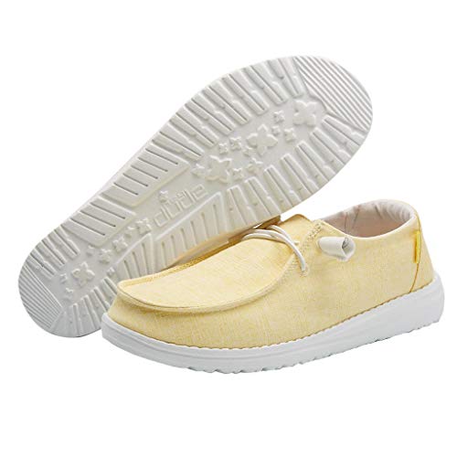 Image of HEYDUDE Women's Wendy Chambray | Women's Shoes | Women's Lace Up Loafers | Comfortable & Light-Weight