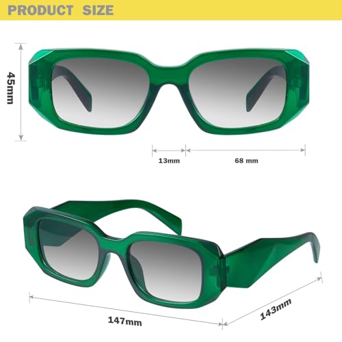 Image of mosanana Trendy Rectangle Sunglasses for Women Men-Goulding