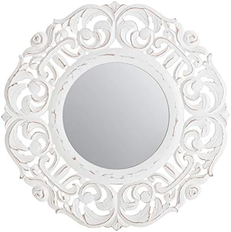 Habitat Temora Decorative Mirror, Distressed White