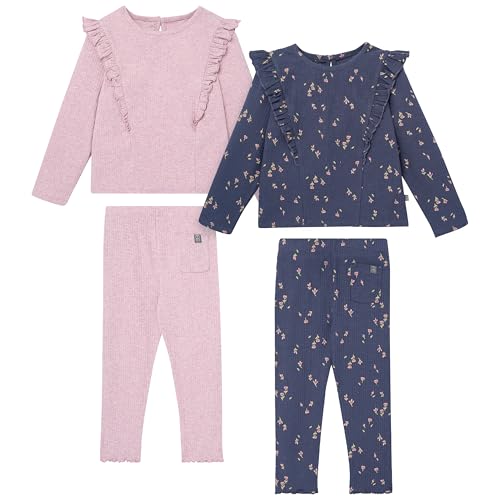 Modern Moments by Gerber baby-girls 4-piece Set (2 Long Sleeve Tops & 2 Legging Pants)
