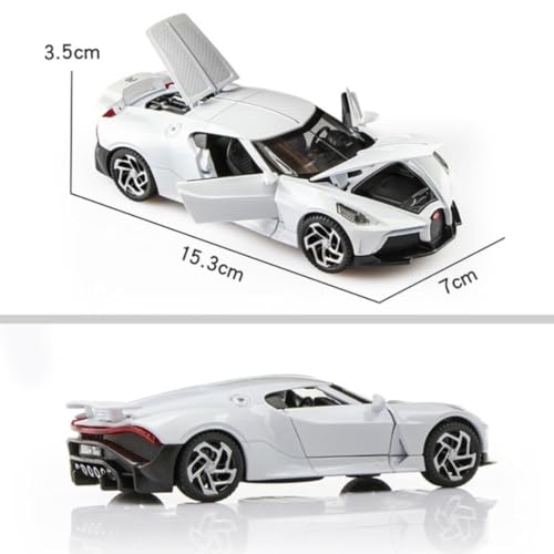 Image of Alloy Metal Diecast Car 1:32 Bugatti LA Voiture Noire Die-cast Metal Pullback Toy car with Openable Doors & Light, Music Boys Gifts Toys for Kids