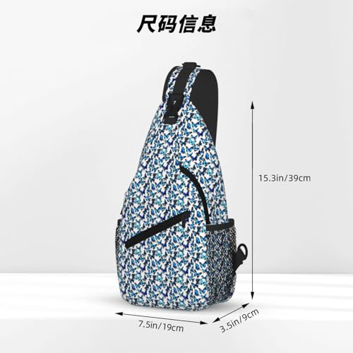 Mochila cruzada ligera y ergonómica de mariposas con correa ajustable 4