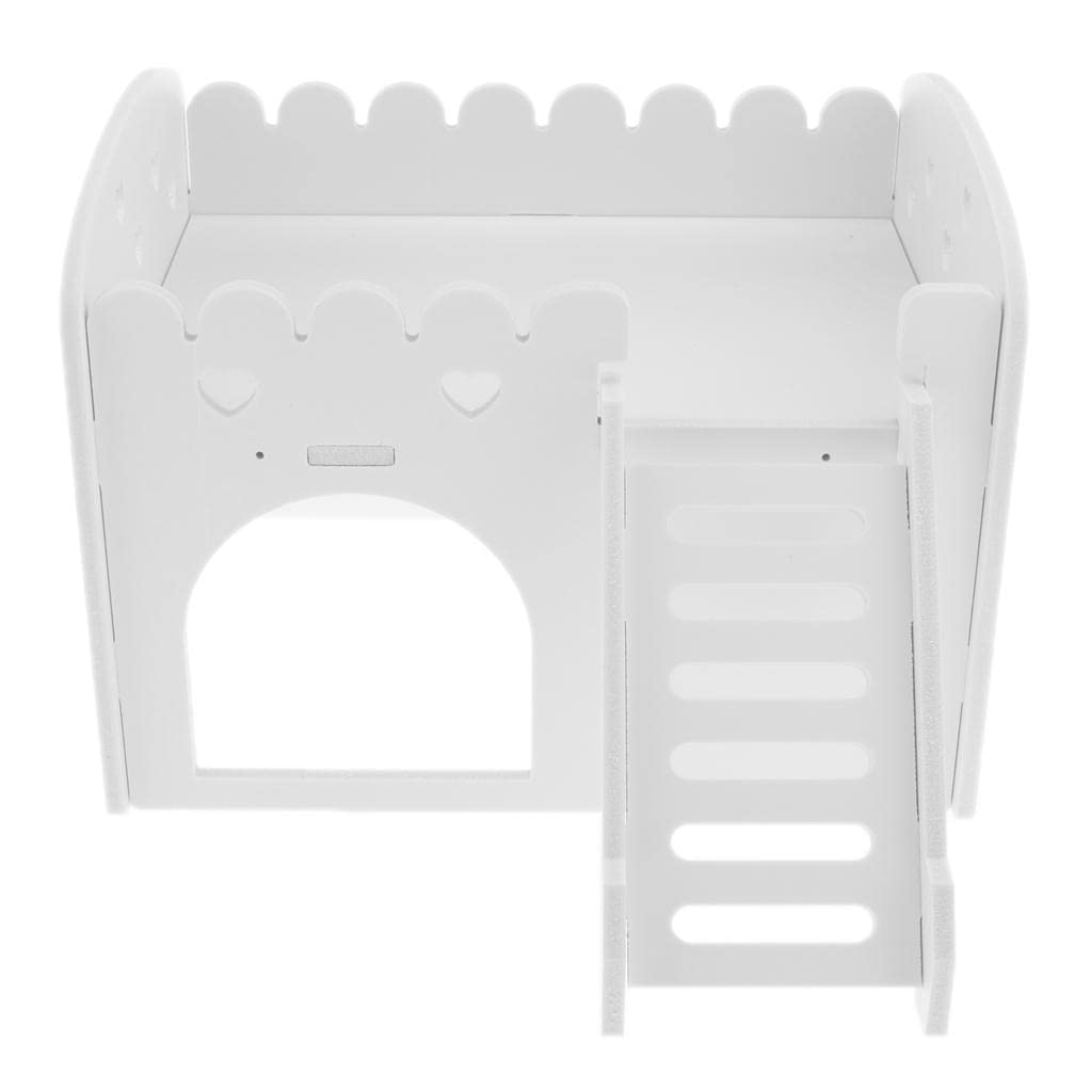 Maison hamster villa planche ecologique blanc refuge nid jouet de jeu