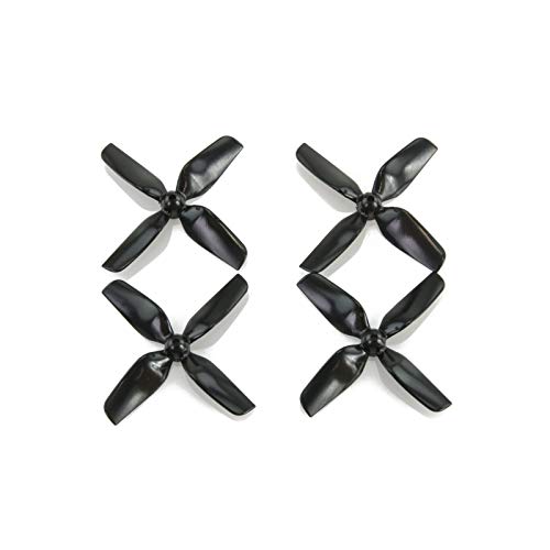 hélice 40mm 1.6x1.6x4 4-Blade Micro Whoop ABS Propeller 1mm 1.5mm para RC FPV Racing Freestyle/Fit para TinyWhoop Mobula7 Drones Reemplazar pieza(2Pairs 1.5mm Black)
