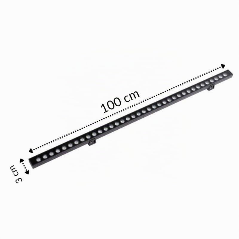 Lèche-Mur LED 100cm 36W 220V ALU IP65 - Blanc Chaud 2300K - 3500K - SILAMP