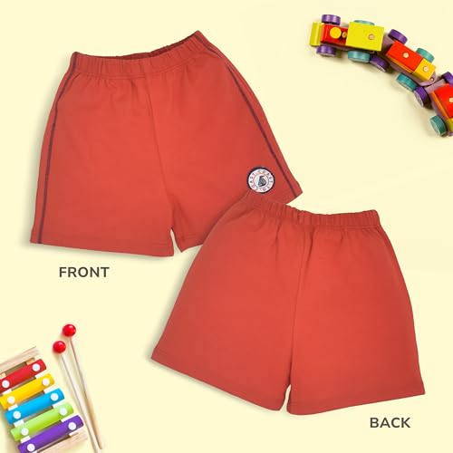 Image of LuvLap Baby Boys & Girls 100% Cotton Shorts Set Pack of 5