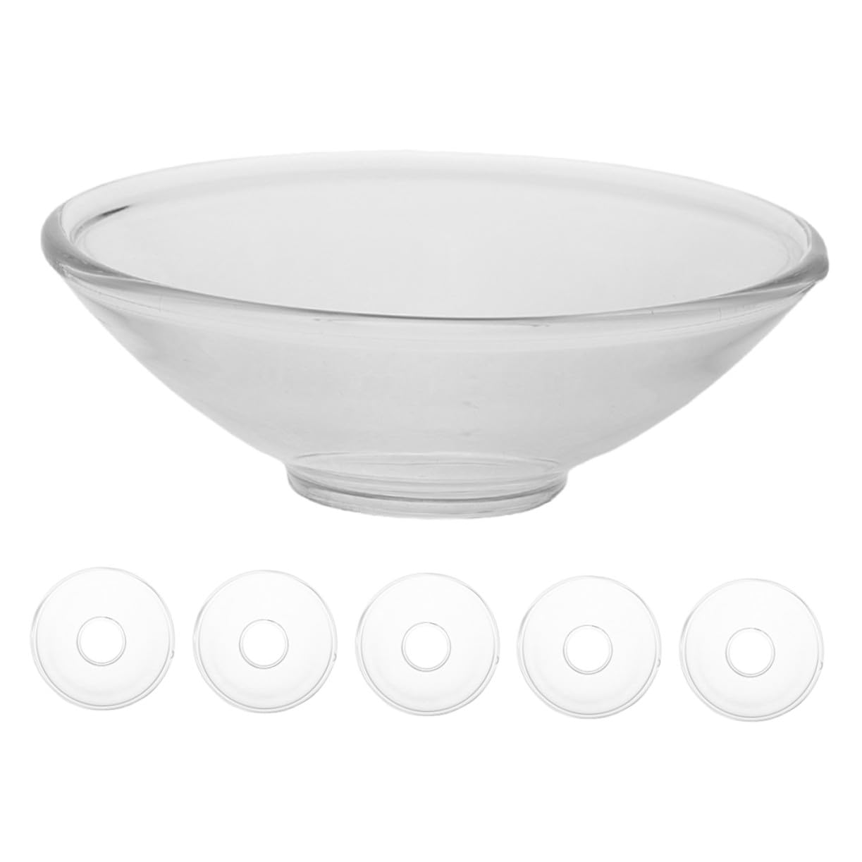 MAGICLULU 6 Pezzi Porta Tappi per Candele Rotondi in Vetro Resistente ad Alta Temperatura, Riutilizzabili, Design Minimalista e Semplice per Relax e Meditazione