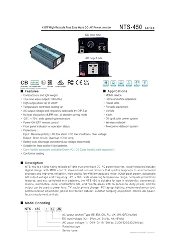 NTS-450 alimentation stabilisée évite coupures NTS-450-224EU - 4