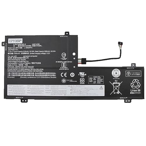 EPYOBW L18M3PFA Laptop Battery 60.3Wh 5235mAh 3-Cell 11.52V Compatible with Lenovo Yoga C740-15IML 81TD Series L18D3PF2