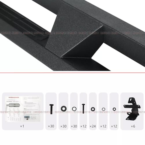 Estribos para Ford Bronco 2021-2024 4 puertas negros miniatura 3