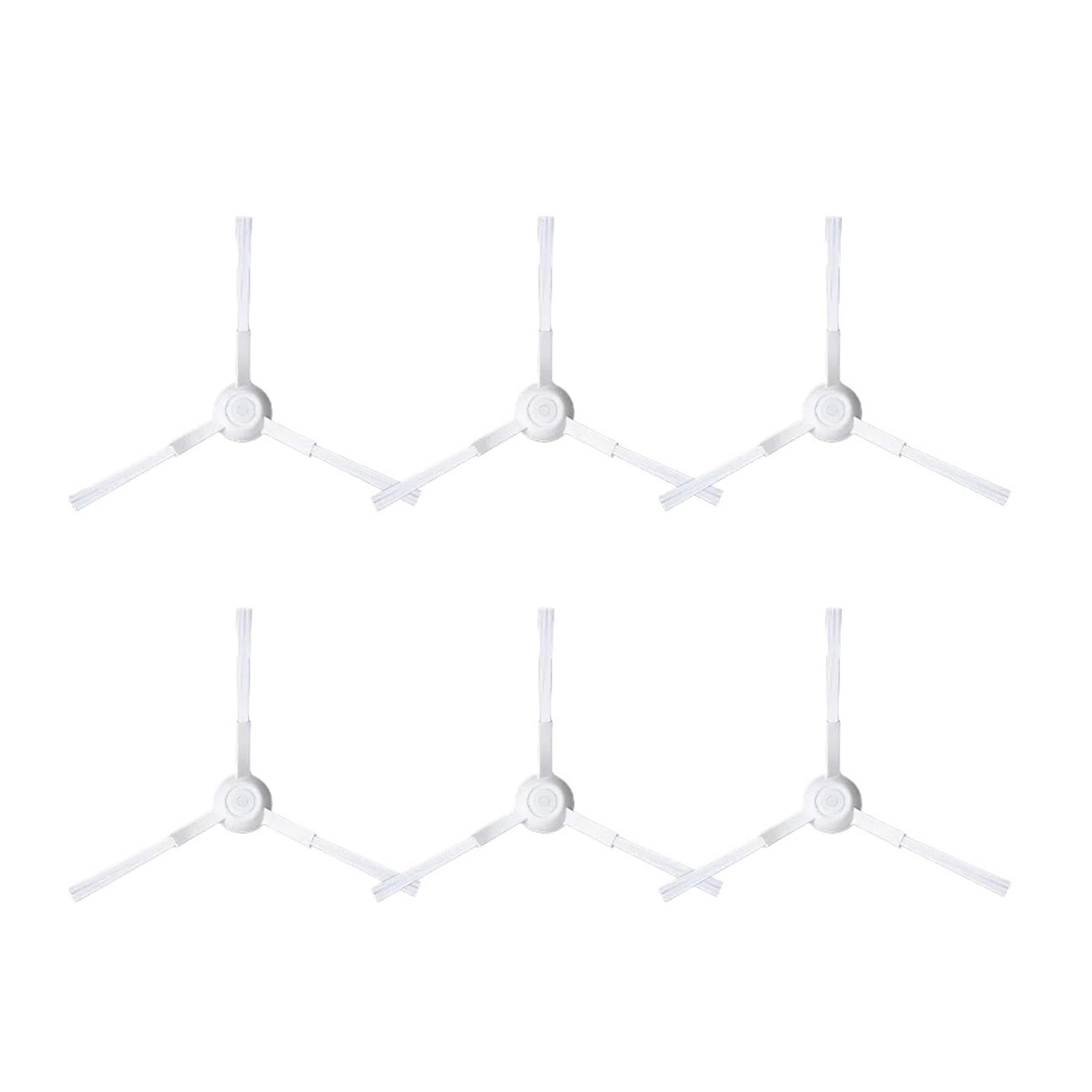 PANDIVNSKDK Compatible With Xiaomi 3C Plus S20 D106 E10C E12 E10 B112 C103 Sweeping Robot Vacuum Cleaner Triangle Side Brush Spare Parts(6pcs brush)