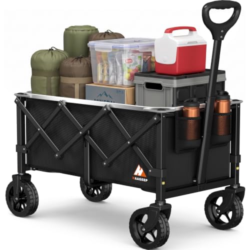 Collapsible Wagon Cart with Reflective Stripe
