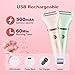 Electric Razor for Women,3 in 1 Shaver Hair Remover for Women Face,Wet & Dry Painless Shaver Bikini Trimmer for Face,Legs and Underarm (Pink)