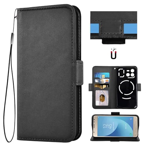 Auotu PU Leder Flip Mit Kamera Schutz Brieftasche Handyhülle Lederhülle Cover Tasche Hülle Hülle Etui für DOOGEE Blade GT/DOOGEE Blade GT Ultra Smartphone (Schwarz)