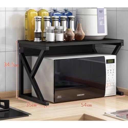 Étagère à micro-ondes multicouche sur pied pour optimiser une petite cuisine