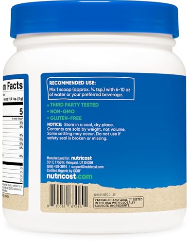 Foto de Nutricost Moringa orgánica en polvo, 1 libra (16 onzas), sin gluten, sin OMG, apta para vegetarianos (imagen 5)