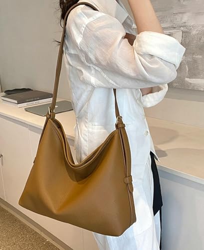 Soft Vegan Leather Shoulder Bags for Women Casual Crossbody Tote Purse Handbag Ladies Work Top Handle Satchels 2psc3