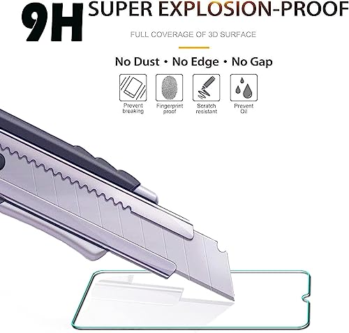 Lucyliy (3 Pack) Compatible for ZTE Blade V70 Design Screen Protector Tempered Glass,Case Friendly [9H Hardness][High definition Anti Scratch]