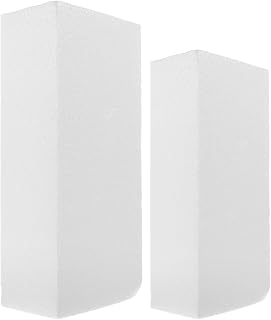 STOBAZA 2Pcs White Carving Foam Blocks for Sculpting and Crafts Lightweight Rectangular Modeling Foam for DIY Art Projects Wedding Decor Floral Arrangements School and Classroom Use