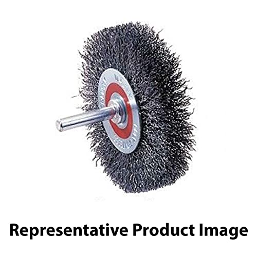 Image of Walter 13C175 Crimped Wire Mounted Brush - in. Width, 3 in. Stainless Steel Brush for Surface Cleaning. Abrasive Finishing Brushes