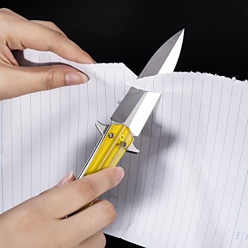 9Tiedc Folding Camping Knife With 440C Stainless Steel Blade;Premium Pei Handle With A Pocket Clip,Flipper And Secure Liner Lock Hunting Knife,Single-Edged Blade For Different Cutting Tasks For Outdoor,Hiking,Camping,Tactical,Survival And Edc #TOP6