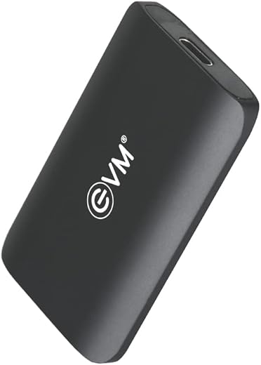 EVM EnSave External SSD 256GB – Smallest Portable SSD – 550 Mb/s Read & 500 Mb/s Write – USB 3.1 Gen 2 Type C – 10 Years Warranty (EPSSD/256GB)