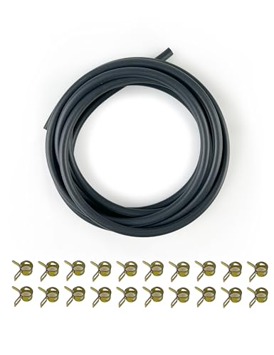 Image of 10 Feet 1 /5 Inch ID 5.5mm Fuel Line Hose Gas Line 95001-55008-60M | for ATV Quad Pit Dirt Bike Go Kart Mini Bike ATV Generator Small Engines w / 20 Clamps