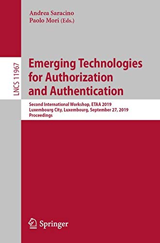 Buy Emerging Technologies for Authorization and Authentication — BookShops.in