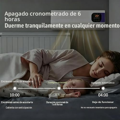 Ventilador enfriador de aire de montaje en pared, dispositivo de brisa refrigerada con calentado portátil 2 en 1, operación silenciosa eficiente en energía, no se necesita instalación para e