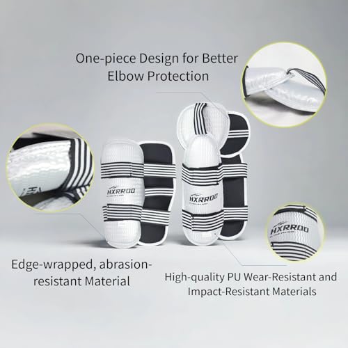 HXRROO Shin Guards for Taekwondo Karate Martial Arts (L) - Thumbnail 4