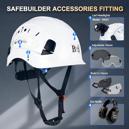 Construction Safety Helmet ABS Hard Hat Adjustable Ventilation System Hardhats Industrial Work Head Protection for Men Certified ANSI/ISEA Z89.1 - Image 5