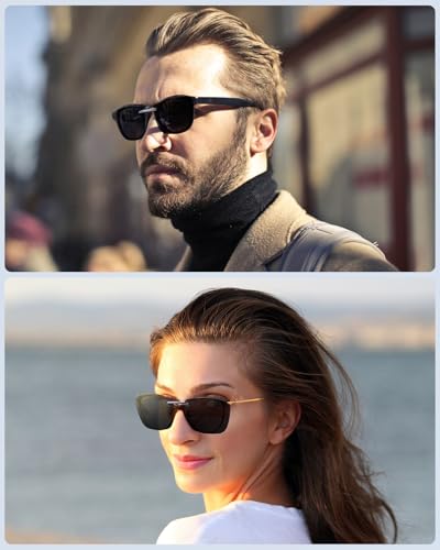 Clip on Sunglasses Over Prescription Glasses Polarized Anti Glare Glasses For Men Women Fit Non-Flip Up3