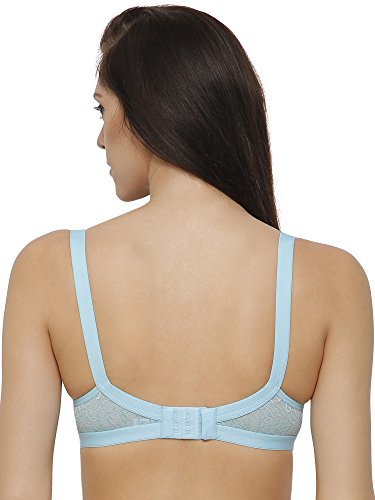 Image of INKURV Non-Padded Full Coverage Bra for Women with Cotton Blend Lining | Stylish and Stretchable Net Design | Fancy and Soft Bra for Women Daily use