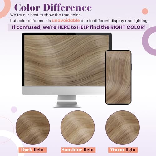 Image of LaaVoo Clip In Hair Extensions, Blonde Highlights, 18 Inch 5Pcs 80g | Easy To Install Clip On Extensions Human Hair Match Light Base Hair Tones, For Natural Hair Color Integration