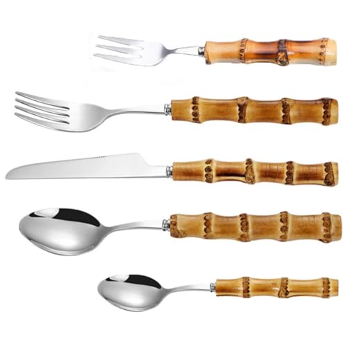 DINHEAROM Juego de Cubiertos Diseño Elegante y Práctico para de Acero Inoxidable 304 y Mango Firme, Adecuado para Cocina y Restaurante para Cocina y Restaurante