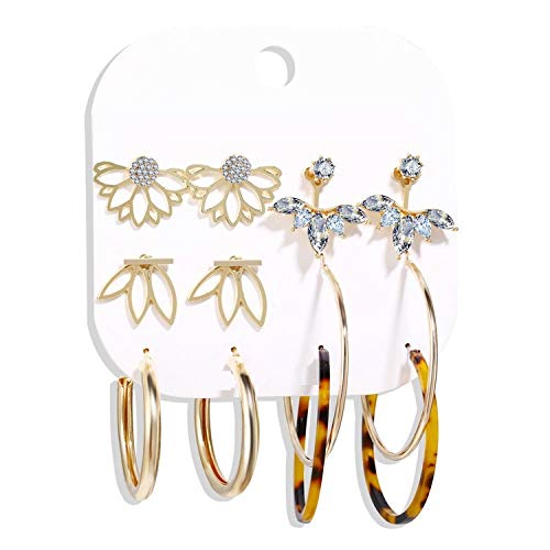 STAR WORK - Pairs Bohemian Tassel Earrings Set Vintage National Style Leather Heart Shape Earrings Acrylic Stud Hoop Drop Dangle Earrings for Women Girls (H-5) (B08VD34J2H) Amazon Price History, Amazon Price Tracker